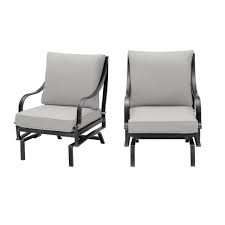 Presidential recycled plastic rocker polywood® $219.00 $312.86 free shipping + more options. Hampton Bay Highland Point Black Pewter Aluminum Outdoor Patio Rocking Lounge Chair With Pewter Gray Cushion 2 Pack Fg Tulcm2pkg The Home Depot Lounge Chair Outdoor Patio Rocking Chairs Slipcovers For Chairs