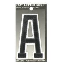 Find the best wood letters from hobbylobby.com. Black A 3 Embroidered Iron On Letter Hobby Lobby 21193