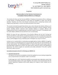 Dr abdul aziz bari is professor of law at the. Memorandum In Pdf Bersih