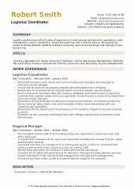 When writing an entry level logistics coordinator resume, it is in your best interest to include the sections that are part of the standard resume format. Logistics Coordinator Resume Samples Qwikresume