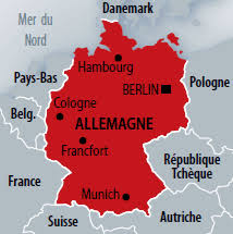 Carte politique, relief, provinces et drapeau de l'allemagne. Allemagne Carte Alternatives Economiques