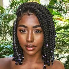 Pin By Charity On Face Hair Nails Short Box Braids Bob Braids Hairstyles Box Braids Hairstyles