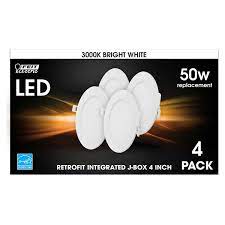 Inventory and pricing at your store will vary and are subject to change at any time. Feit Electric Led 4 Integrated J Box Retrofit Kit 4 Pack Costco