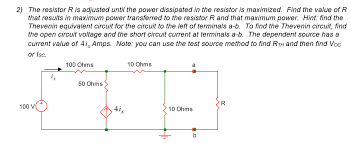 The resistors are in series, so you need to calculate the power using the correct voltage. Solved 2 The Resistor R Is Adjusted Until The Power Diss Chegg Com