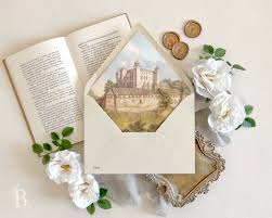 Buy Vintage Castle Wedding Envelope Liner | Italy Wedding Envelopes, Luxury  Fine Art Wedding Envelopes, Elegant Decorative Envelope Liner Online in  India - Etsy