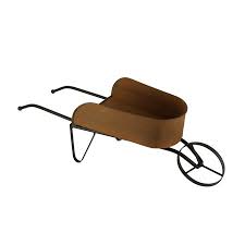 8'' h x 20'' w x 8'' d; Oxidized Finish Metal Decorative Country Farmhouse Wheelbarrow Planter Indoor Outdoor Walmart Canada
