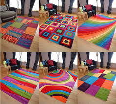 Multi Coloured Rugs Runners Carpet Rainbow Design Mat Hand Carved Bright Vibrant Ebay Colorful Rugs Rugs On Carpet Rainbow Rug