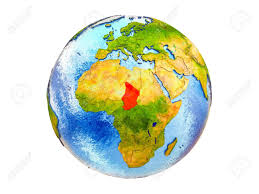 Chad On 3d Model Of Earth With Country Borders And Water In Oceans 3d Illustration Isolated On White Background In 2020 3d Illustration Vector Portrait Illustration