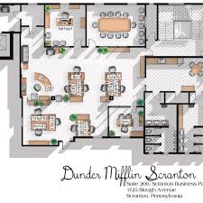 The Office Us Tv Show Office Floor Plan Poster Dunder Etsy In 2020 Office Floor Plan Office Layout Plan Office Floor