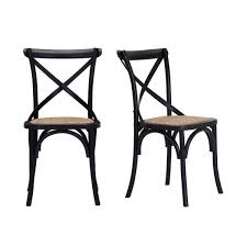 Home Decorators Collection Mavery Black Wood Dining Chair With Cross Back And Woven Seat Set Of 2 In 2020 Dining Chairs Rustic Dining Chairs Farmhouse Dining Chairs