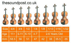 Violin Size Chart Violin Violin Music Violin Shop