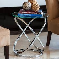 Danya B Galaxy Chrome And Tempered Glass Round End Table Walmart Com In 2020 Glass End Tables End Tables For Sale End Tables