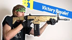 Hasbro isn't done riding the fortnite bandwagon now that its themed nerf guns are here in earnest. Nerf Mod Fortnite Battle Royale Scar Nerf Gun Mod In Real Life Youtube
