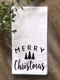 Maybe you would like to learn more about one of these? Merry Christmas Tea Towel Personalized Towel Wedding Gift Etsy In 2021 Christmas Towels Tea Towels Diy Christmas Hand Towels