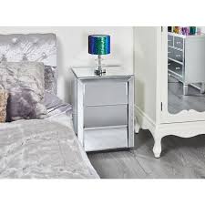 Beautiful Angled Mirror 3 Drawer Wide Chest Abreo Home Furniture