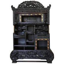 Maybe you would like to learn more about one of these? Japanese Carved Dragon Display Cabinet Shodana Meiji Period Late 19th Century At 1stdibs