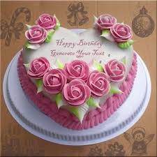 Birthday Cake Heart Shape With Candle Birthday Cake With Name Generator Packed With Heart Shape Beautiful Birthday Cake Name Pics For Make Aw In 2020 Cake Name Beautiful Birthday Cakes Puppy Birthday Cakes