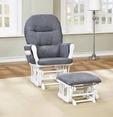 Naomi Home Brisbane Glider And Ottoman Set White Dark Gray You Can Find Out More Information At The W In 2020 Glider And Ottoman Kids Ottoman Chair And Ottoman Set