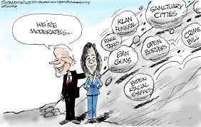 The cartoon by johannes leak in the australian newspaper, which is owned by rupert murdoch's news corp <nwsa.o> and is known for its conservative. Political Cartoon U S Kamala Harris Joe Biden Moderate Democratic Ticket Borders Guns Taxes The Week