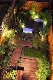 No Grass Back Yard Sloped Level Gorgeous Decking And Raised Beds This Is Admirable Design Small Urban Garden Small Garden Design Small Gardens