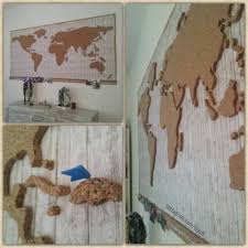 Diy Weltkarte Aus Kork Do It Yourself Blog Selfmade Over Blog Com Zuhause Diy Heimwerkerprojekte Bastelideen