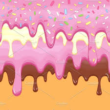 Background With Donut Dripping Glaze Drip Art Colorful Donuts Donut Glaze