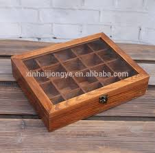 20 Dividers Vintage Style Glass Lid Wooden Tea Storage Box Buy Wooden Box For Tea Bags Tea Bag Storage Box Glass L Wooden Tea Box Tea Box Storage Tea Storage