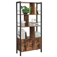 Etagère > etagère murale style industriel sur jardindeco.com. Etagere De Rangement Rush Bibliotheque A 4 Niveaux Grand Structure Stable En Acier Style Industriel Marron