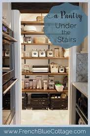 They have to be wide enough and straight forward allowing you to place a table there and some small shelves. Remodeled Kitchen Pantry Under The Stairs