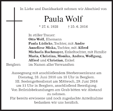 Find paula wolf's contact information, age, background check, white pages, relatives, social networks, resume, professional records & pictures. Traueranzeigen Von Paula Wolf Trauer Merkur De