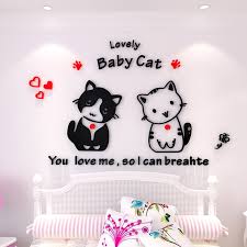Table nightstand furniture drawer dining room, cartoon 3d creative porch furniture,gifts home desk. Creative Cartoon Couple Cat Wall Poster Drawing Living Room Bedroom Acrylic Three Dimensional Wall Paste Household Decoration Buy 3d Wall Decor Acrylic Wall Art Decor Wall Sticker Home Decor Product On Alibaba Com
