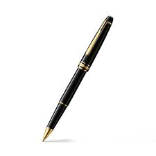 Montblanc classic design rollerball pen with removeable cap. Montblanc Meisterstuck Classique Rollerball Pen Black With Gold Trims