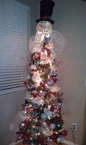 Snowman Christmas Tree Love It Cracker Barrel Inspired Skinny Christmas Tree Decorations Pencil Christmas Tree Christmas Themes Decorations
