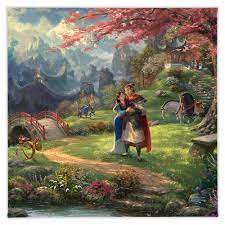 See more ideas about disney puzzles, thomas kinkade, disney art. Mulan Blossoms Of Love Gallery Wrapped Canvas By Thomas Kinkade Studios Shopdisney