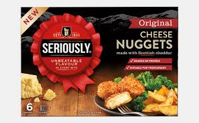 Chicken nuggets | packaging design. Seriously Debuts Cheese Nuggets And Begins Packaging Refresh Foodbev Media