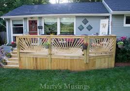 Here, a curved deck railing design lightens the look of carved pillars and heavy materials. 13 Creative Diy Deck Railing Ideas For Awesome Outdoor Fun Hometalk
