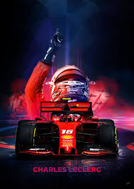Charles Leclerc Formula 1 Art Print By K Design X Small Formula 1 F1 Art Formula 1 Car