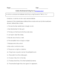 5th grade common core reading literature worksheets common core reading reading literature similes and metaphors