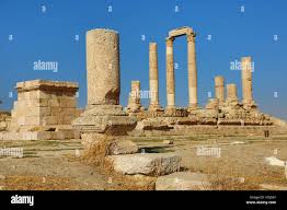 The Temple Of Hercules In The Amman Citadel Jabal Al Qala Amman Jordan Stock Photo Alamy