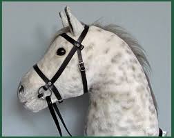 Dapple Grau Hobby Pferd Offenen Mund Stockpferd Top Qualitat Mit Abnehmbarem Lederzaum Fur Altere Kinder Und Jugendliche Stockpferde Pferde Graues Pferd