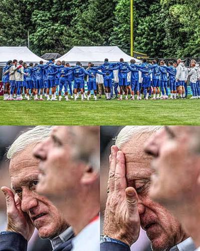 ℍ𝔼𝔸ℝ𝕋𝔹ℝ𝔼𝔸𝕂𝕀ℕ𝔾: France manager Didier Deschamps has left the World  Cup camp following the tragic passing of his mother. 🇫🇷💔 ​The squad held  a emotional minute of silence before training. The FFF confirms