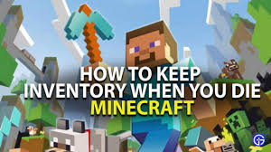 Enter the command /gamerule keepinventory true (ensuring to keep the upper case letters). Minecraft Keep Your Inventory When You Die Keep Inventory Command