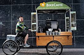 Franchise Takes The Cafe Concept On The Road Cafe Concept Mobile Coffee Shop Coffee Bike