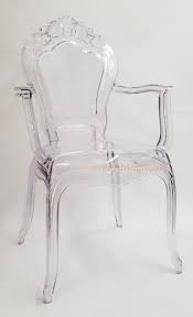 Clear Transparent Ghost Vanity Dining Arm Chair French Traditional Polycarbonate Chairs French Chairs Dining Arm Chair Acrylic Chair