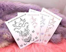 Succubi/boi Sigil Temporary Tattoos Sheet A black Pink - Etsy