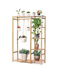 tycgy the balcony floor living room multilayer wood flowe https www amazon com dp b0 plantes de decor de maison pots de fleurs suspendus decoration plante