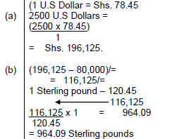 Moreover, we added the list of the most popular conversions for visualization and the history table with exchange rate diagram for 125.99 us dollar (usd) to british pound sterling (gbp) from monday, 19/07/2021 till monday, 12/07/2021. A Tourist Visited Kenya With 2500 U S Dollars And Changed The U S Dollars Into Kenya Shillings At A Local Bank In Kenya When The Exchange