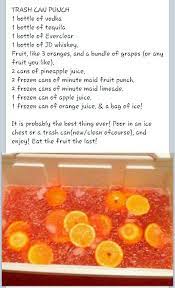 Trash Can Punch Alcohol Recipes Drinks Alcohol Recipes Alcohol Drink Recipes