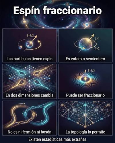 Y SI EXISTEN PARTÍCULAS QUE NO SON NI FERMIONES NI BOSONES? En tres  dimensiones, las partículas fundamentales solo pueden comportarse como  fermiones o bosones. Pero en sistemas bidimensionales, la topología cambia  las