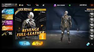 Revenge Full Leather Diamond Royale Costume Bundle Free Fire Latest Bundle Firstsportz